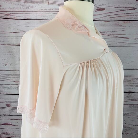 Shadowline vintage nightgown robe lace sheer - Picture 12 of 14